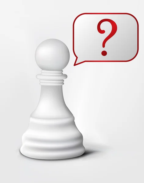 Question of Chess Pawn — Stock Vector