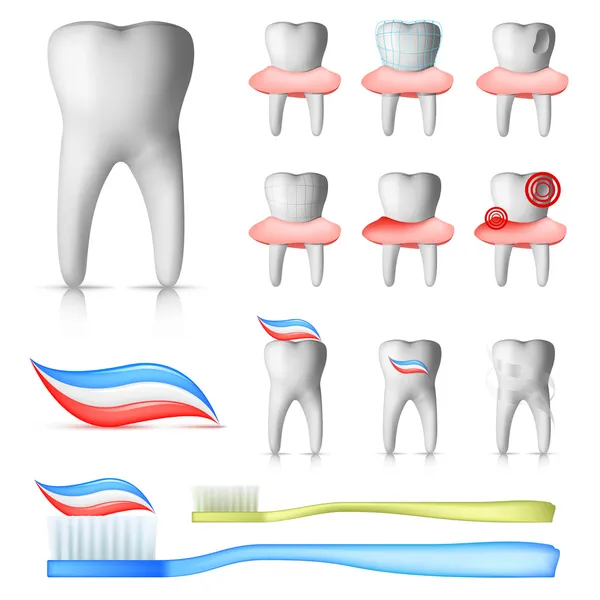 Conjunto dental — Archivo Imágenes Vectoriales