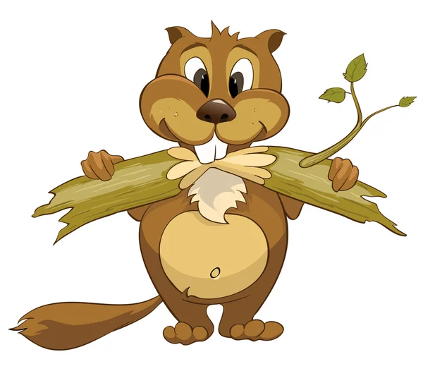 Beaver personnage de bande dessinée — Image vectorielle