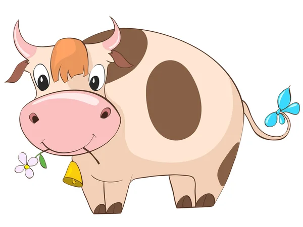 Caráter dos desenhos animados Vaca —  Vetores de Stock