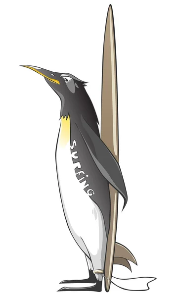 Zeichentrickfigur Pinguin — Stockvektor