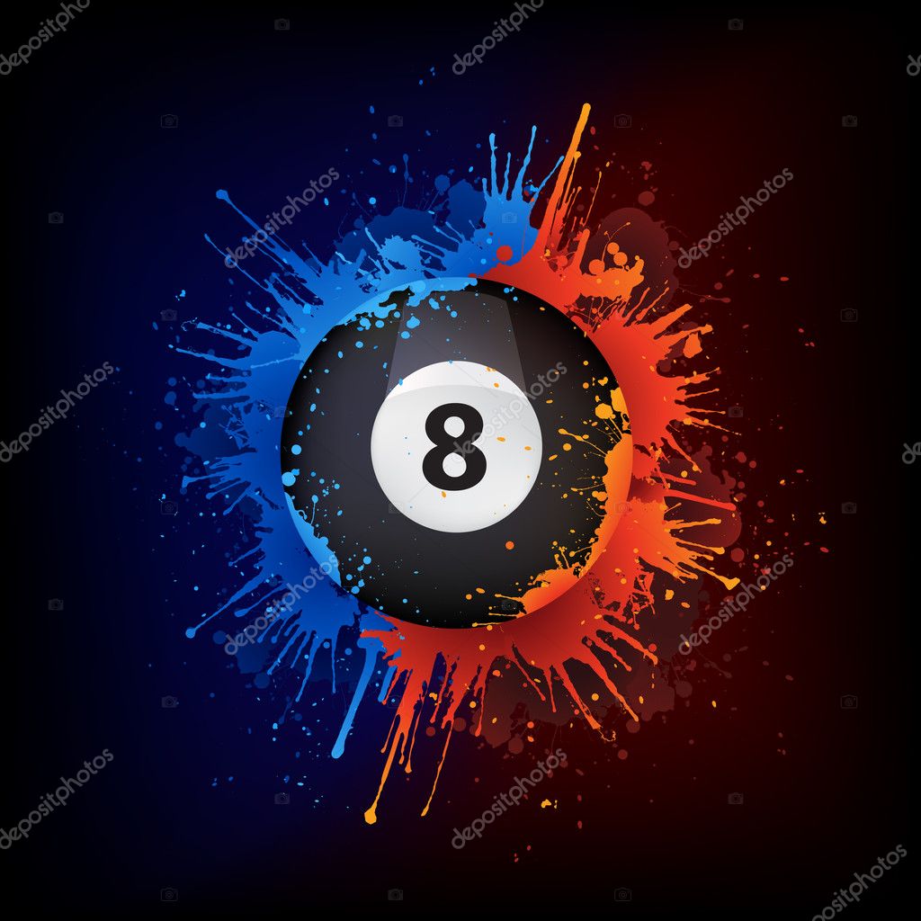 Bolas de billar con números en posición de inicio de triángulo bola de  billar brillante realista en negro