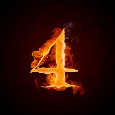 Fire Letters A-Z clipart