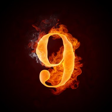 Fire Letters A-Z clipart