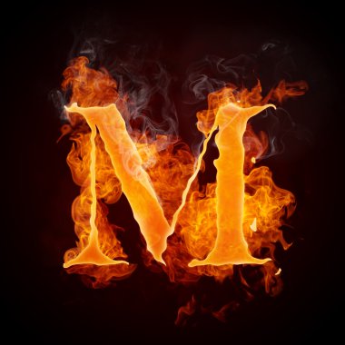 Fire Letters A-Z clipart