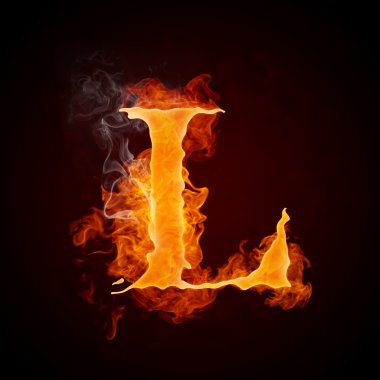 Fire Letters A-Z clipart