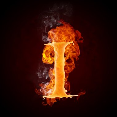 Fire Letters A-Z clipart