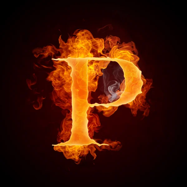 Вогонь літери A-Z — стокове фото