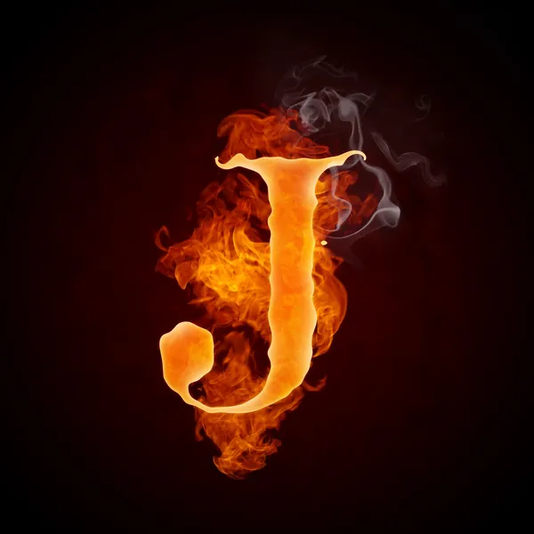 Fire Letters A-Z — Stock Photo, Image