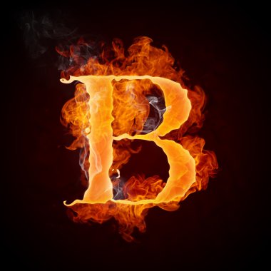 Fire Letters A-Z clipart