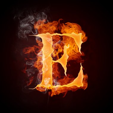 Fire Letters A-Z clipart