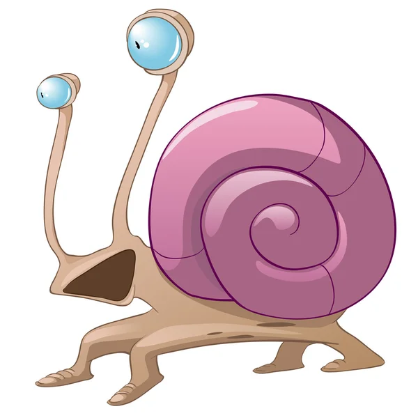 Cartoon Character Snail — Stock Vector