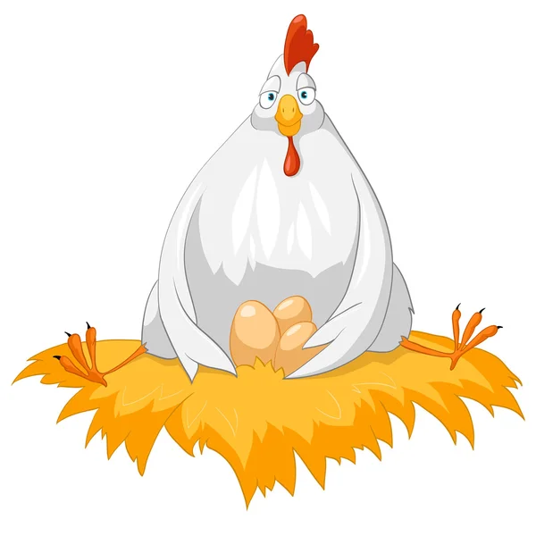 Tecknad karaktär kyckling — Stock vektor