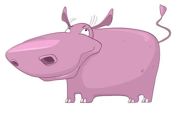 Personaje de dibujos animados Hippopotamus — Archivo Imágenes Vectoriales