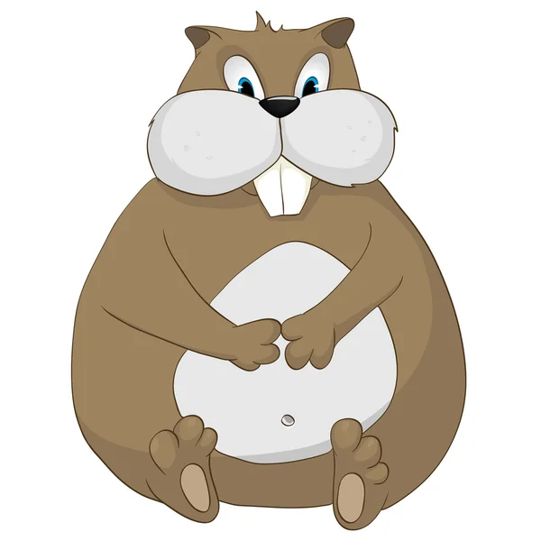 Zeichentrickfigur Hamster — Stockvektor