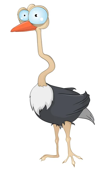 Personaje de la historieta avestruz — Archivo Imágenes Vectoriales