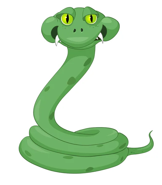 Serpente personaggio dei cartoni animati — Vettoriale Stock