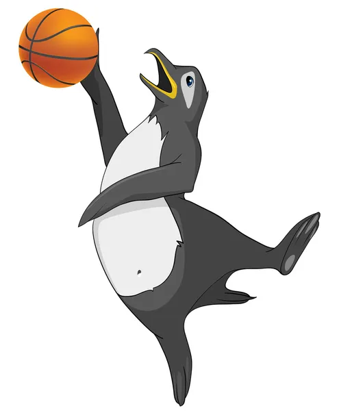 Pingüino de personaje de dibujos animados — Stockvector