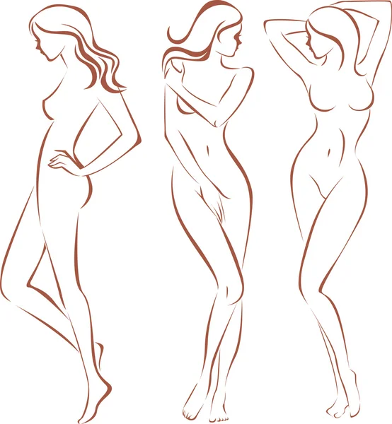 Krásná nahá žena — Stockový vektor