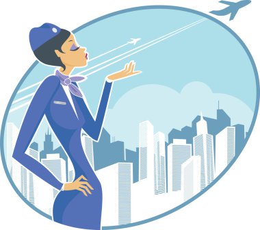 Stewardess clipart