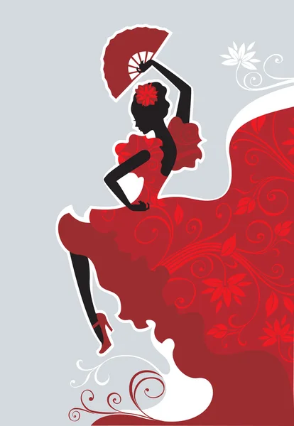 Flamenko Dansçısı — Stok Vektör