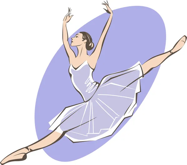 Dançarina de ballet — Vetor de Stock