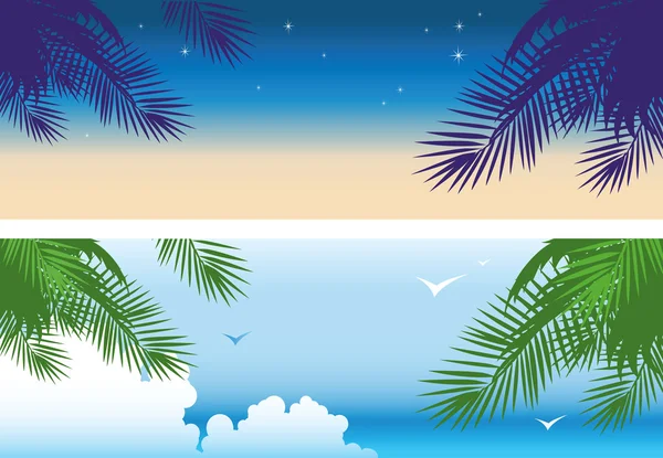 Bannières tropicales — Image vectorielle