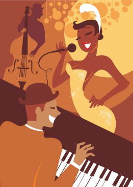 Jazz evening clipart