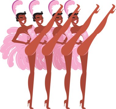 Cabaret showgirls clipart