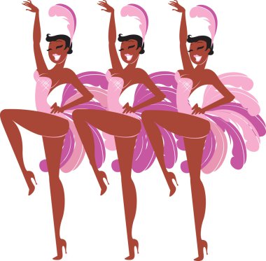 Cabaret showgirls clipart