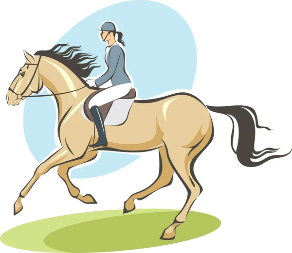 Fantino su un cavallo — Vettoriale Stock