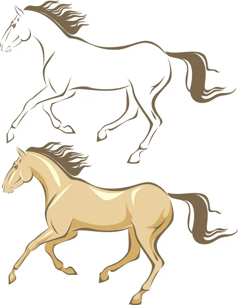 Kůň tryskem — Stockový vektor