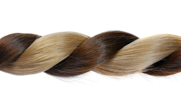 Warkocz z włosów naturalnych — Zdjęcie stockowe