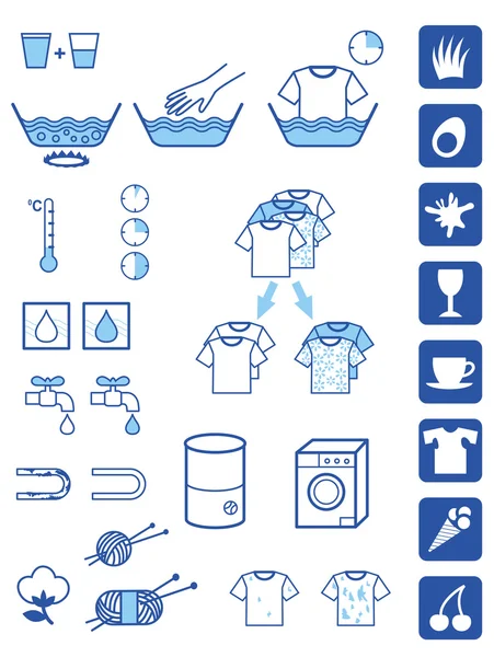 Símbolos detergente en polvo — Archivo Imágenes Vectoriales
