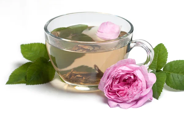 Rosa y té —  Fotos de Stock