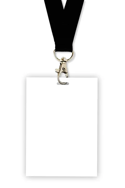 Insigne vierge avec collier noir sur blanc — Photo