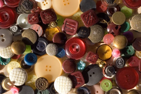 Colectarea diferitelor butoane vintage — Fotografie, imagine de stoc