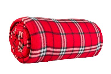 Red fleece blanket in cage clipart