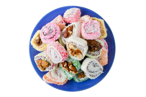 Süßigkeiten auf dem Teller — Stockfoto