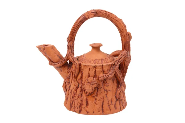 Винтажный керамический чайник — стоковое фото