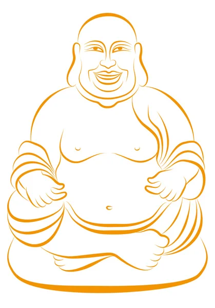 Bouddha chanceux, vecteur — Image vectorielle