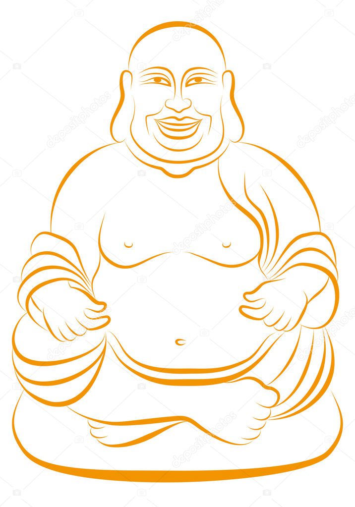 Lucky buddha, vector