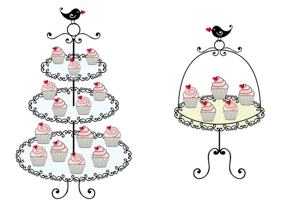 Bonitos cupcakes, vector — Archivo Imágenes Vectoriales