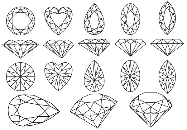 Vektor diamond set — Stock vektor