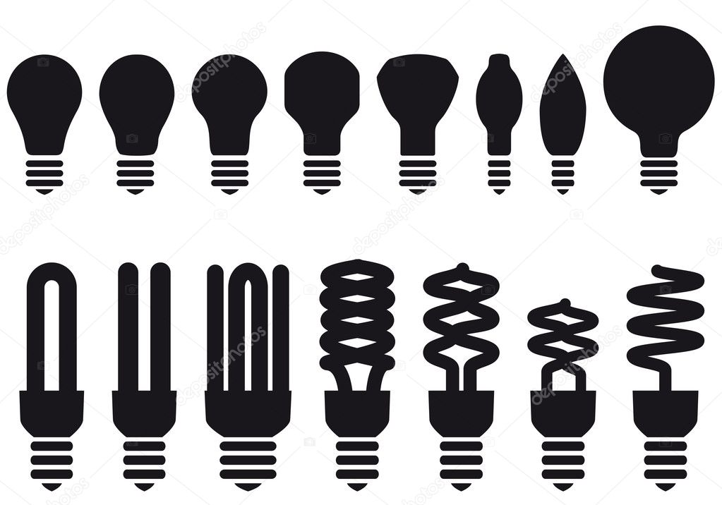 Energy saving bulbs, vector