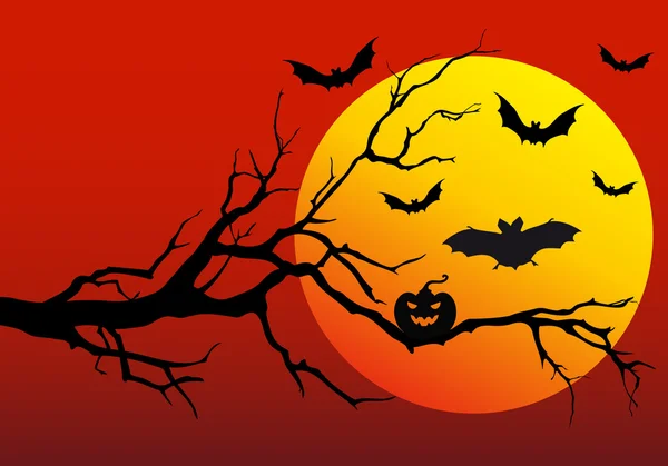 Halloween bakgrund, vektor — Stock vektor
