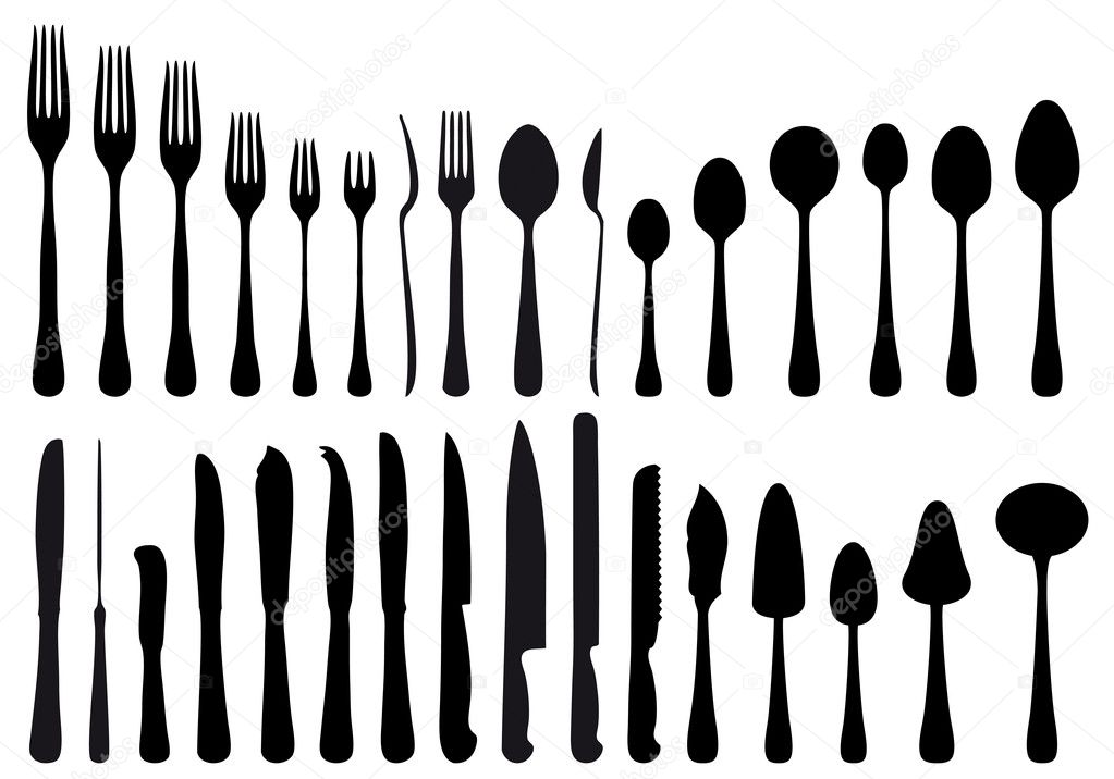 Cutlery set, vector