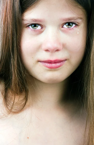 含泪的女孩 — 图库照片