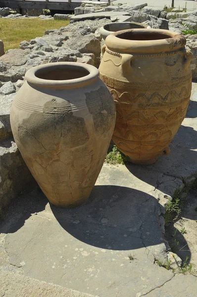 Zeer oude vasa in knossos ruïnes — Stockfoto