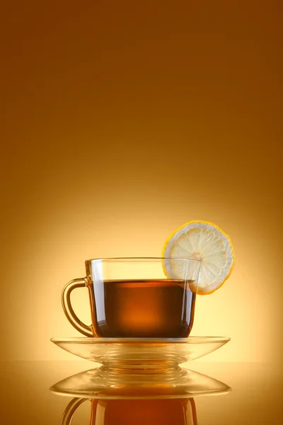 Šálek čaje s citronem — Stock fotografie